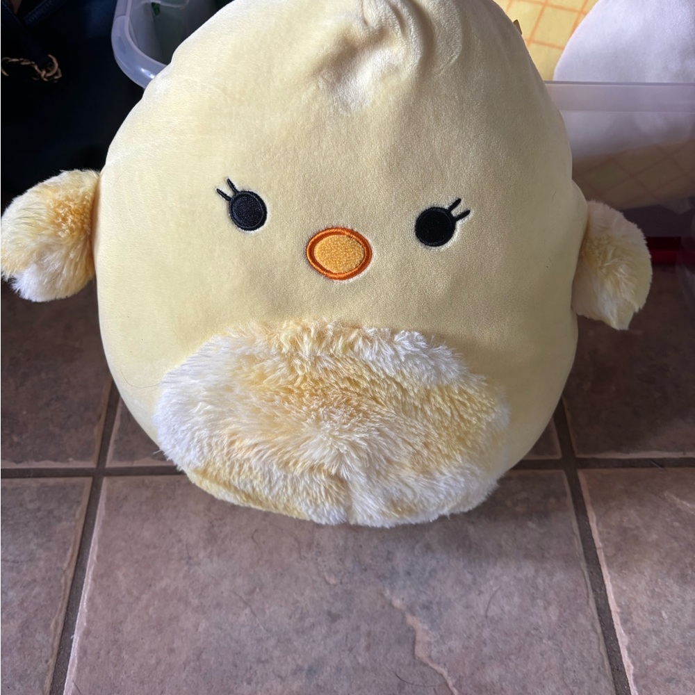 Squishmallows Yellow and White Stuffed Animal Bird